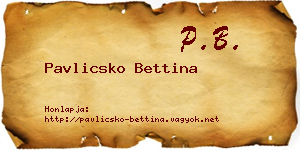 Pavlicsko Bettina névjegykártya